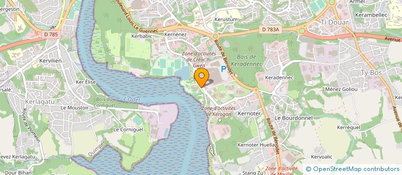 localisation de l'entreprise COMPAGNIE ARCHERS DE L'ODET à QUIMPER