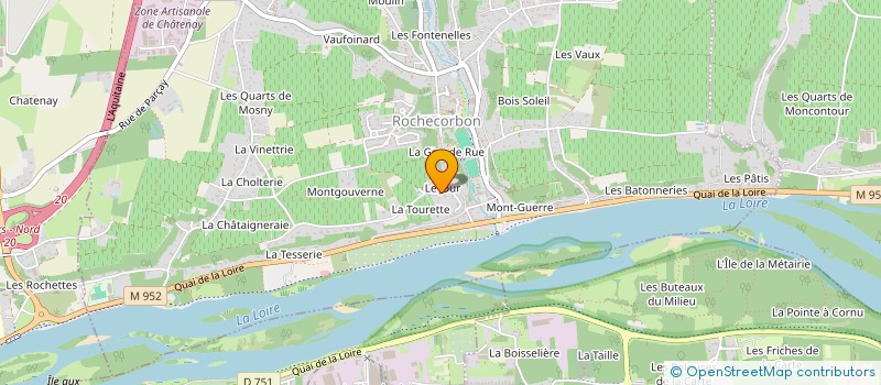 localisation de l'entreprise COMPAGNIE ARECHOR (ATELIER DE RECHERCHE CHOREGRAPHIQUE)  ROCHECORBON