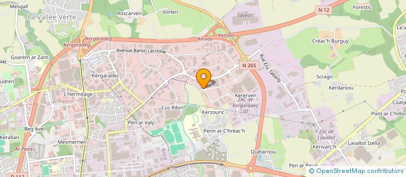 localisation de l'entreprise COMPAGNIE BRETONNE SURGELE  GUIPAVAS