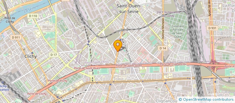 localisation de l'entreprise COMPAGNIE CENTRALE DE MANUTENTION ET DE LOGISTIQUE  SAINT-OUEN-SUR-SEINE