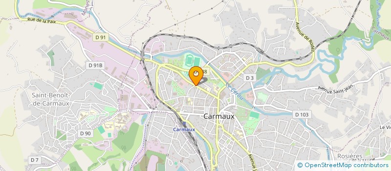 localisation de l'entreprise COMPAGNIE D'AMENAGEMENT DU SEGALA CARMAUSIN  CARMAUX