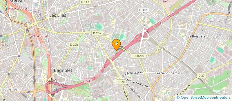 localisation de l'entreprise COMPAGNIE D'ARC DE BAGNOLET-BELLEVILLE à BAGNOLET