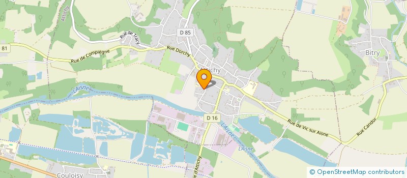 localisation de l'entreprise COMPAGNIE D'ARC DE RETHONDES  ATTICHY