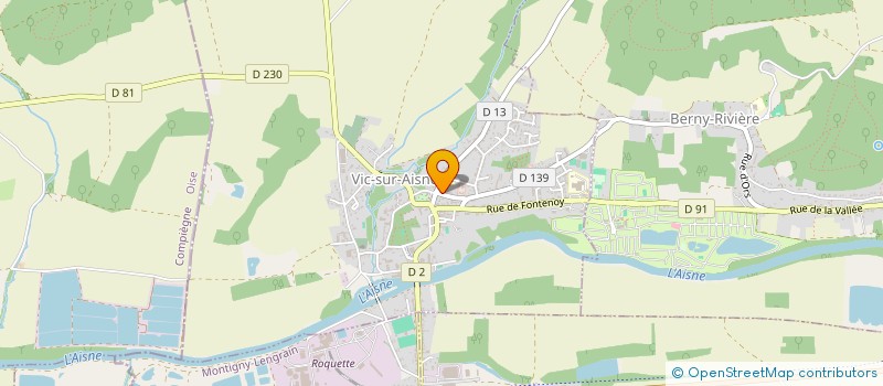 localisation de l'entreprise COMPAGNIE D'ARC DE VIC SUR AISNE  VIC-SUR-AISNE