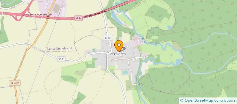 localisation de l'entreprise COMPAGNIE D'ARC DES VALLONS D' ARGONNE à VERRIERES