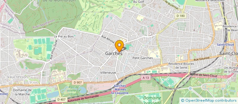 localisation de l'entreprise COMPAGNIE D'ETUDES D'INVESTISSEMENTS ET DE DEVELOPPEMENT à GARCHES