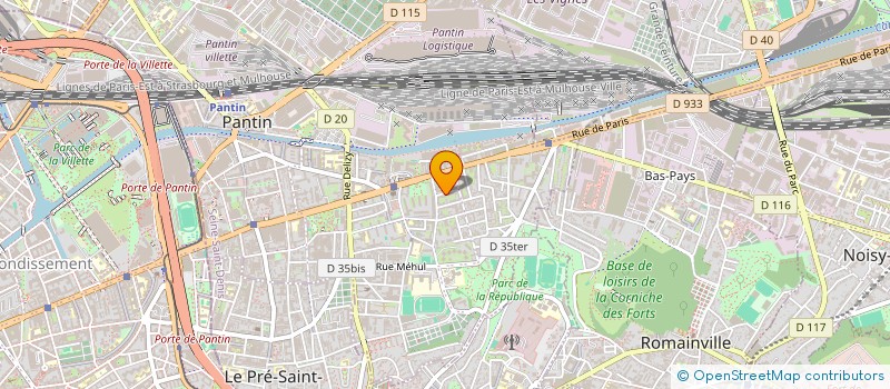 localisation de l'entreprise COMPAGNIE DE L'ETRE ET DE L'AUTRE  PANTIN