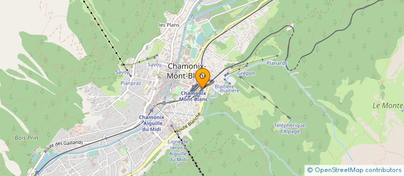 localisation de l'entreprise COMPAGNIE DE LA MER DE GLACE à CHAMONIX-MONT-BLANC