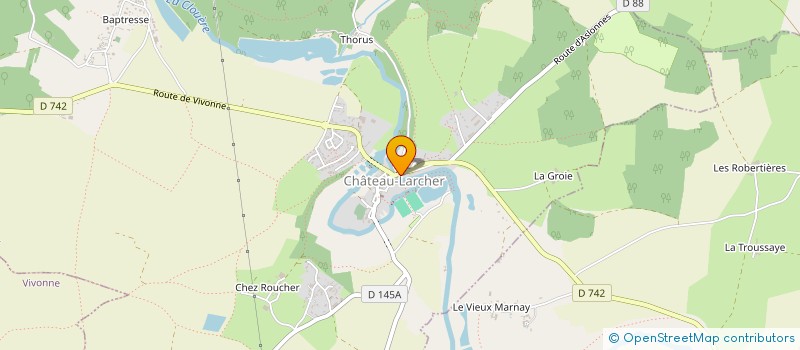 localisation de l'entreprise COMPAGNIE DE LA PATE A PLUME  CHATEAU-LARCHER