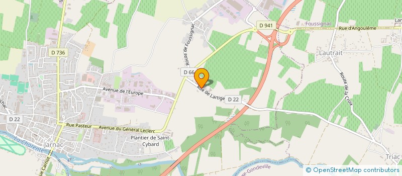 localisation de l'entreprise COMPAGNIE DE LARTIGE à JARNAC