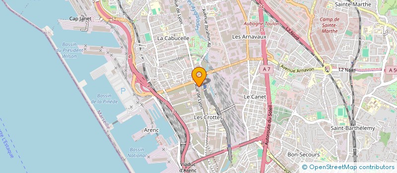 localisation de l'entreprise COMPAGNIE DE RAVALEMENT ET PEINTURE à MARSEILLE