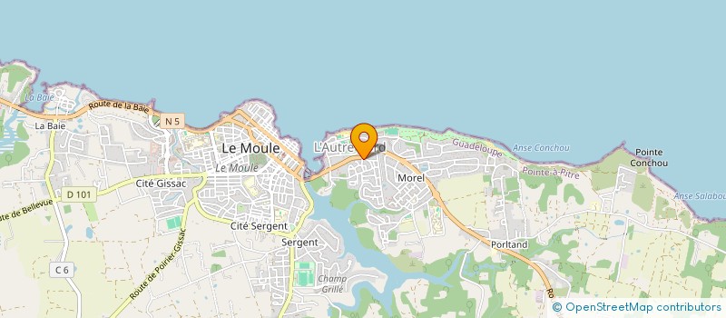 localisation de l'entreprise COMPAGNIE DE RESTAURATION DES ALIZES à LE MOULE