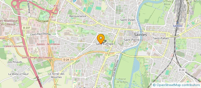 localisation de l'entreprise COMPAGNIE DE THEATRE DE.K.LAGES  SAINTES