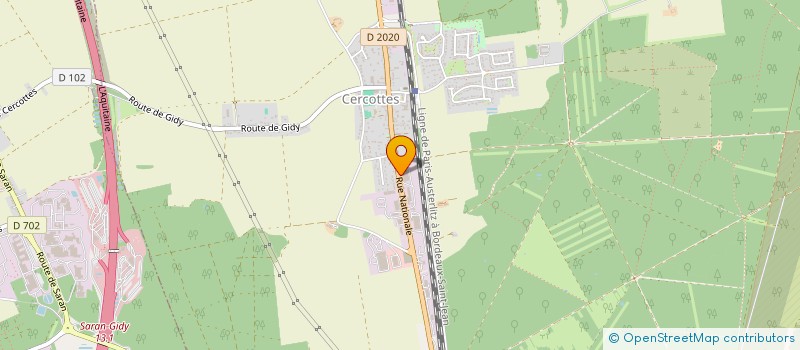 localisation de l'entreprise COMPAGNIE DE TRANSPORTS ORLEANAISE à CERCOTTES