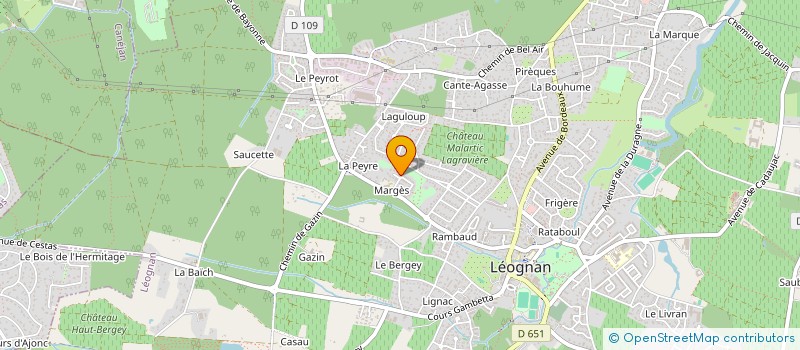 localisation de l'entreprise COMPAGNIE DE TREVILLE  LEOGNAN