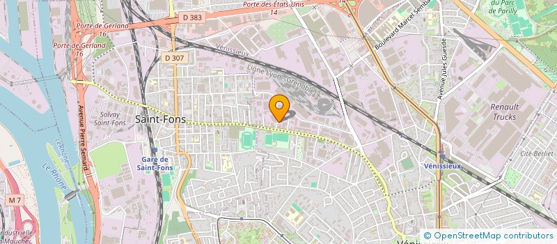localisation de l'entreprise COMPAGNIE DE VANNES ET MOTEURS C V M à VENISSIEUX