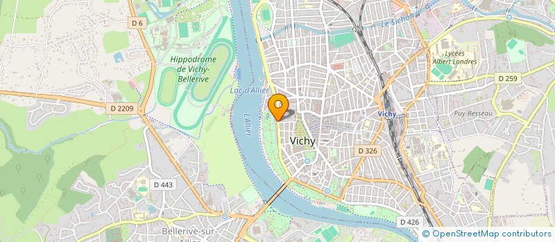 localisation de l'entreprise COMPAGNIE DE VICHY CONCESSION à VICHY