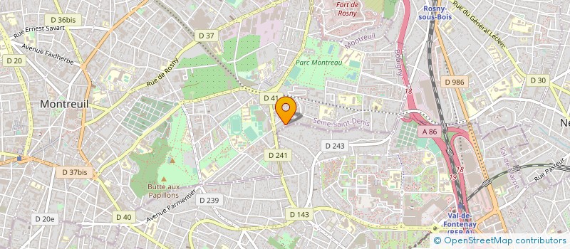 localisation de l'entreprise COMPAGNIE DES 5 LETTRES à MONTREUIL