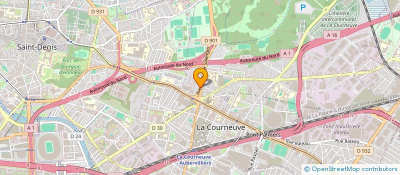 localisation de l'entreprise COMPAGNIE DES ACIERS INOXYDABLES à LA COURNEUVE