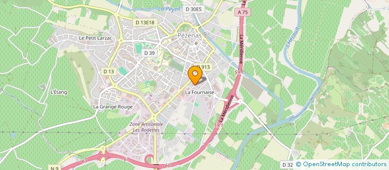 localisation de l'entreprise COMPAGNIE DES AMIS DE PLATON à PEZENAS