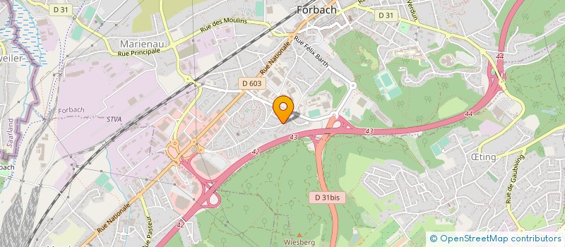 localisation de l'entreprise COMPAGNIE DES ARCHERS DE FORBACH  FORBACH