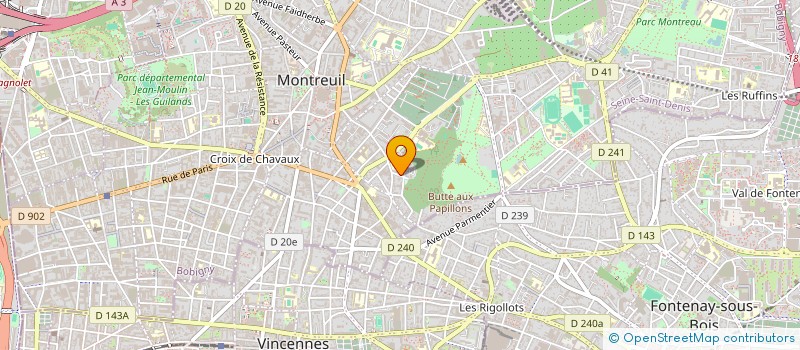 localisation de l'entreprise COMPAGNIE DES.ASTRES ( DES.ASTRES ) à MONTREUIL