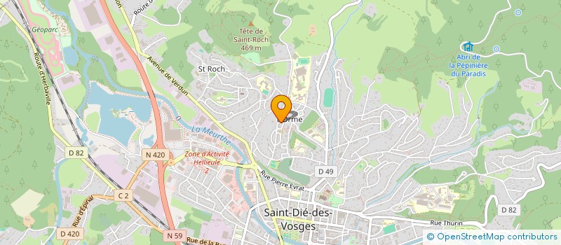 localisation de l'entreprise COMPAGNIE DES BOIS ET FORETS à SAINT-DIE-DES-VOSGES