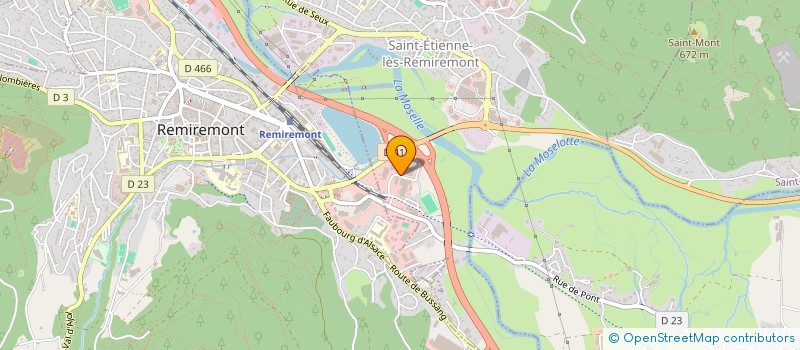 localisation de l'entreprise COMPAGNIE DES BRASSERIES INDEPENDANTES C.B.I.  SAINT-ETIENNE-LES-REMIREMONT