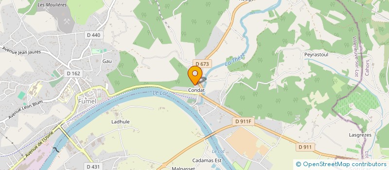 localisation de l'entreprise COMPAGNIE DES CHAUX & MORTIERS à FUMEL