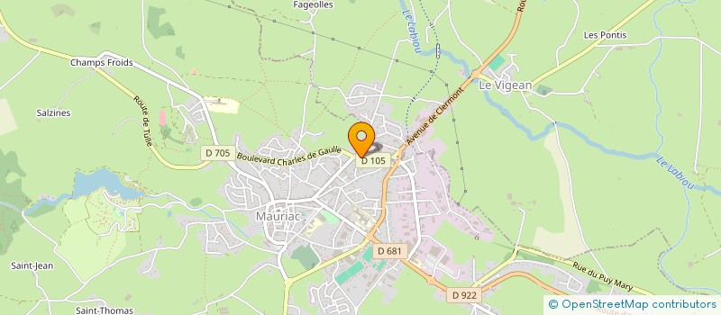 localisation de l'entreprise COMPAGNIE DES CHEMINS DE FER DU CANTAL à LE VIGEAN