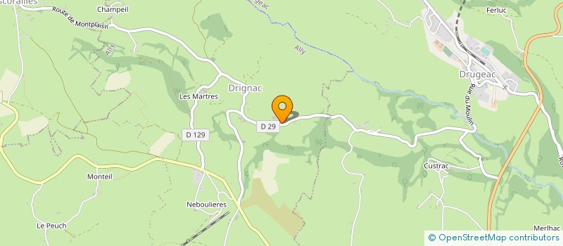 localisation de l'entreprise COMPAGNIE DES CHEMINS DE FER DU CANTAL à ALLY