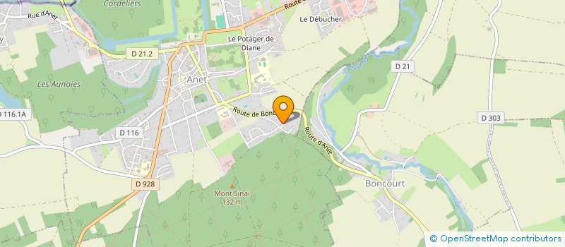 localisation de l'entreprise COMPAGNIE DES CHEMINS SAUVAGES à ANET