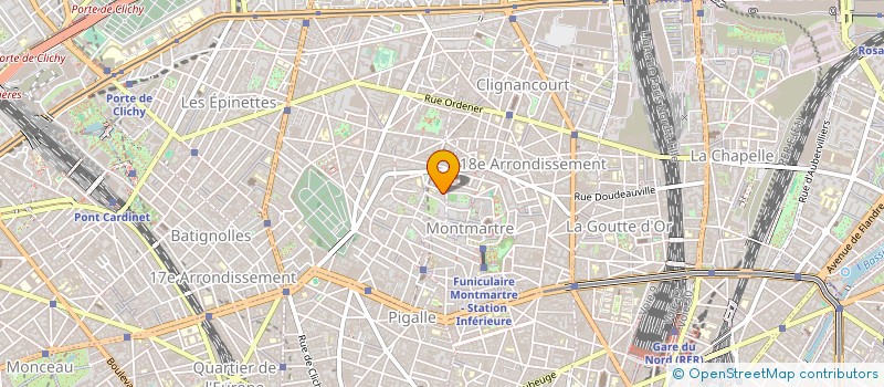 localisation de l'entreprise COMPAGNIE DES EAUX DE VIE ET LIQUEURS DE MONTMARTRE  PARIS