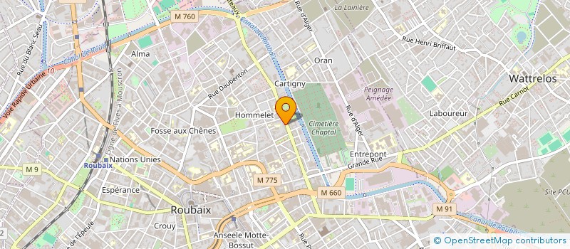 localisation de l'entreprise COMPAGNIE DES FILLES DE LA CHARITE DE SAINT VINCENT DE PAUL  ROUBAIX