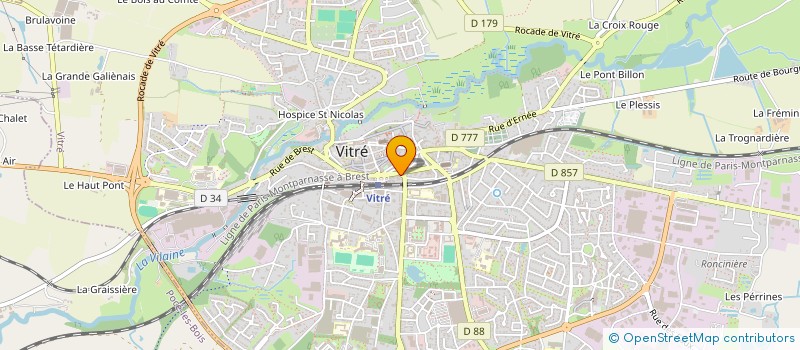localisation de l'entreprise COMPAGNIE DES FROMAGES ET DES VINS à VITRE