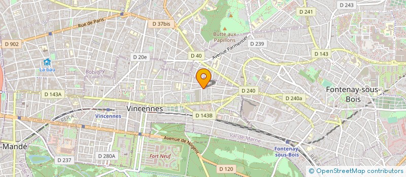 localisation de l'entreprise COMPAGNIE DES (H)ALLES à VINCENNES