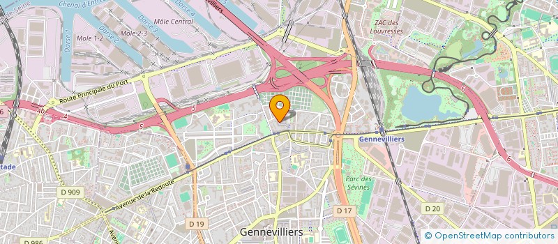 localisation de l'entreprise COMPAGNIE DES KUTCHUK'S à GENNEVILLIERS