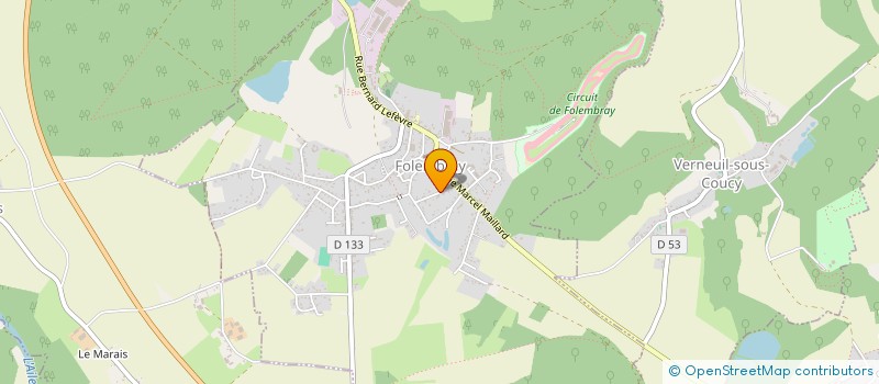 localisation de l'entreprise COMPAGNIE DES LOUPS DE COUCY  FOLEMBRAY