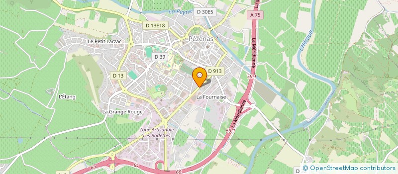 localisation de l'entreprise COMPAGNIE DES NUEES à PEZENAS