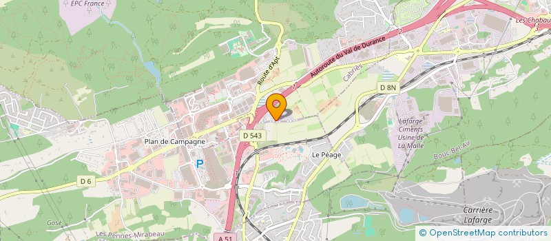localisation de l'entreprise COMPAGNIE DES PISCINES BR à CABRIES