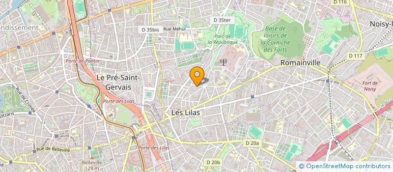 localisation de l'entreprise COMPAGNIE DES SALTIMBANQUES à LES LILAS