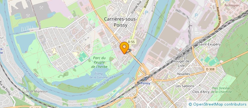 localisation de l'entreprise COMPAGNIE DES TRANSPORTS COLLECTIFS DE L'OUEST PARISIEN  CARRIERES-SOUS-POISSY