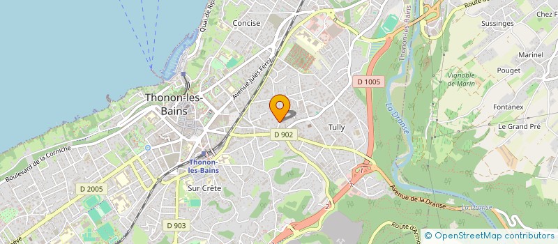 localisation de l'entreprise COMPAGNIE DES TRAQUES-VAGUES SOUVENIRS à THONON-LES-BAINS