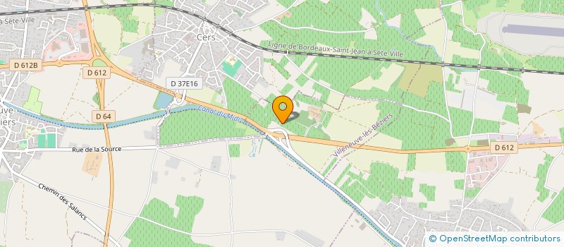 localisation de l'entreprise COMPAGNIE DES VINS DU MONDE à VILLENEUVE-LES-BEZIERS