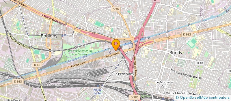localisation de l'entreprise COMPAGNIE DU CANAL DE L'OURCQ à NOISY-LE-SEC