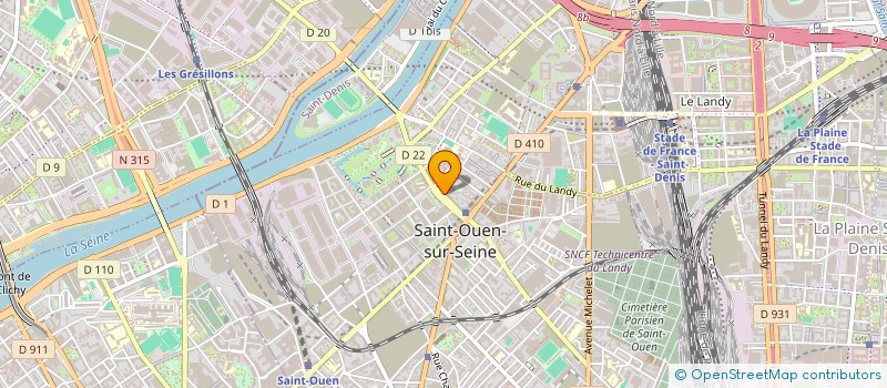localisation de l'entreprise COMPAGNIE DU CHEMIN VERTICAL à SAINT-OUEN-SUR-SEINE