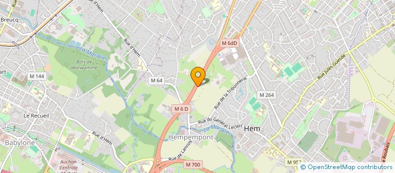 localisation de l'entreprise COMPAGNIE DU HETRE  HEM