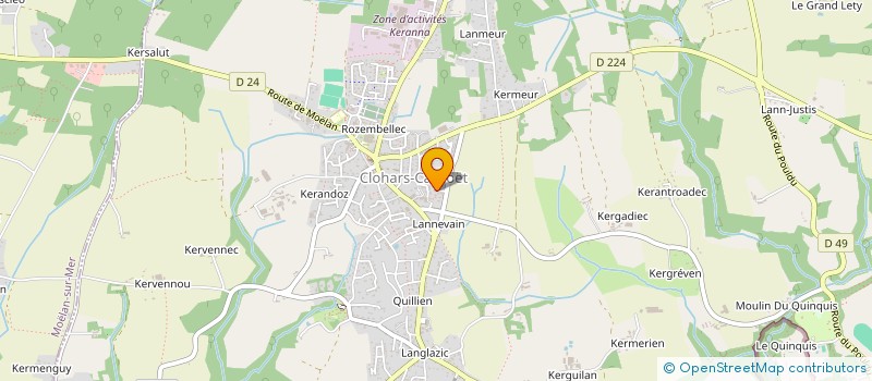 localisation de l'entreprise COMPAGNIE DU KER  CLOHARS-CARNOET