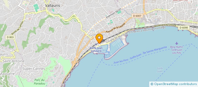 localisation de l'entreprise COMPAGNIE DU NOUVEAU MONDE à VALLAURIS