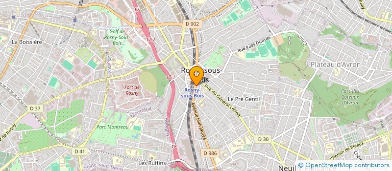 localisation de l'entreprise COMPAGNIE DU PERSONNEL INTERIMAIRE à ROSNY-SOUS-BOIS